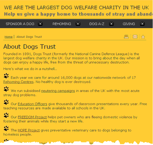 Dogs Trust About page